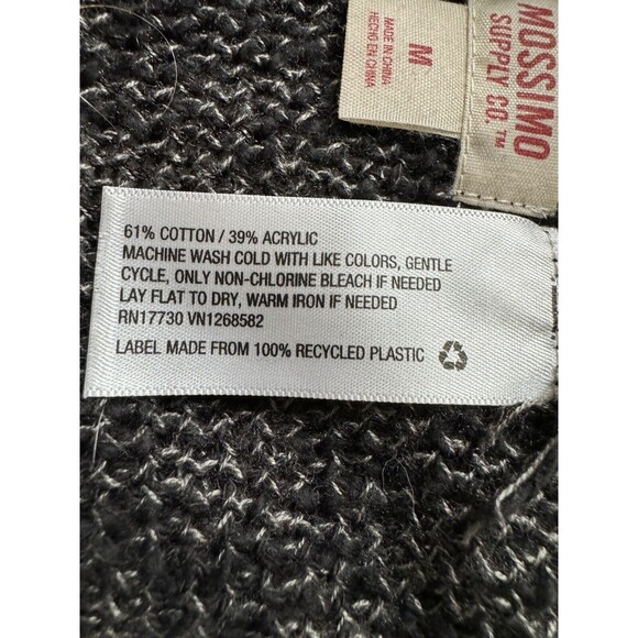 Mossimo Supply Co Black Open Front Sleeveless Vest Fringe Womens M Festival Boho - Picture 5 of 6